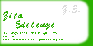 zita edelenyi business card